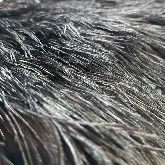 Michael Kors ostrich feather black miniskirt size 10 US - Picture 4 of 4